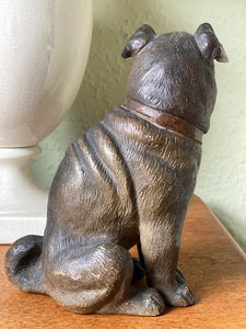 19th century painted terracotta pug