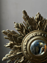 Load image into Gallery viewer, Sunburst gilt woodmirror circa 1950