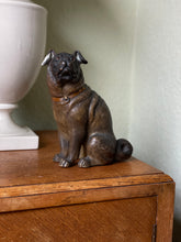 Load image into Gallery viewer, 19th century painted terracotta pug