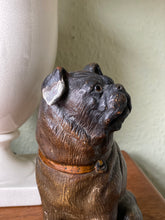 Load image into Gallery viewer, 19th century painted terracotta pug