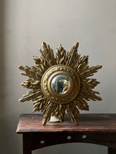 Load image into Gallery viewer, Sunburst gilt woodmirror circa 1950