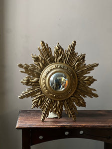 Sunburst gilt woodmirror circa 1950