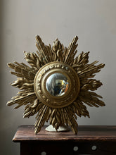 Load image into Gallery viewer, Sunburst gilt woodmirror circa 1950