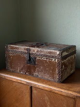 Load image into Gallery viewer, Antique Victorian pony hide box