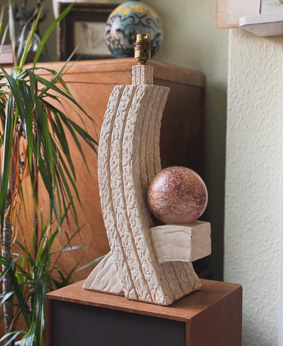 tessellated stone table lamp