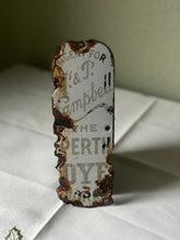 Load image into Gallery viewer, Perth dye works enamel fingerplate circa 1920