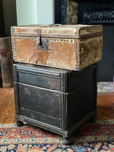 Load image into Gallery viewer, Antique Victorian pony hide box