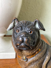 Load image into Gallery viewer, 19th century painted terracotta pug