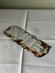 Perth dye works enamel fingerplate circa 1920