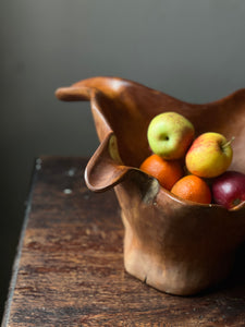 Teak root bowl